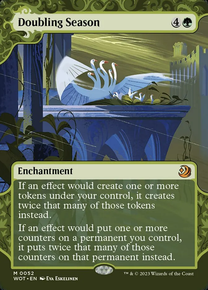 2023 Wilds of Eldraine: Enchanting Tales Doubling Season #52 mythic card image