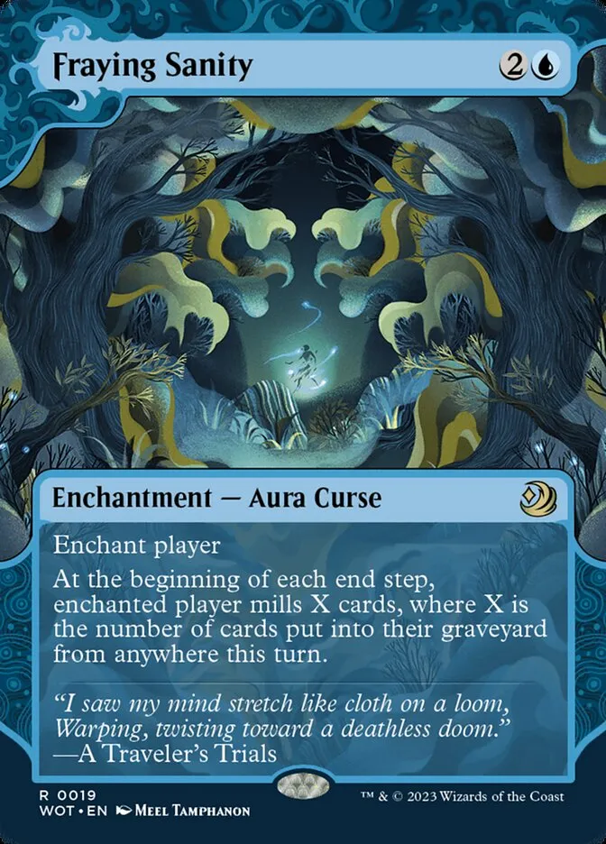 2023 Wilds of Eldraine: Enchanting Tales Fraying Sanity #19 rare card image