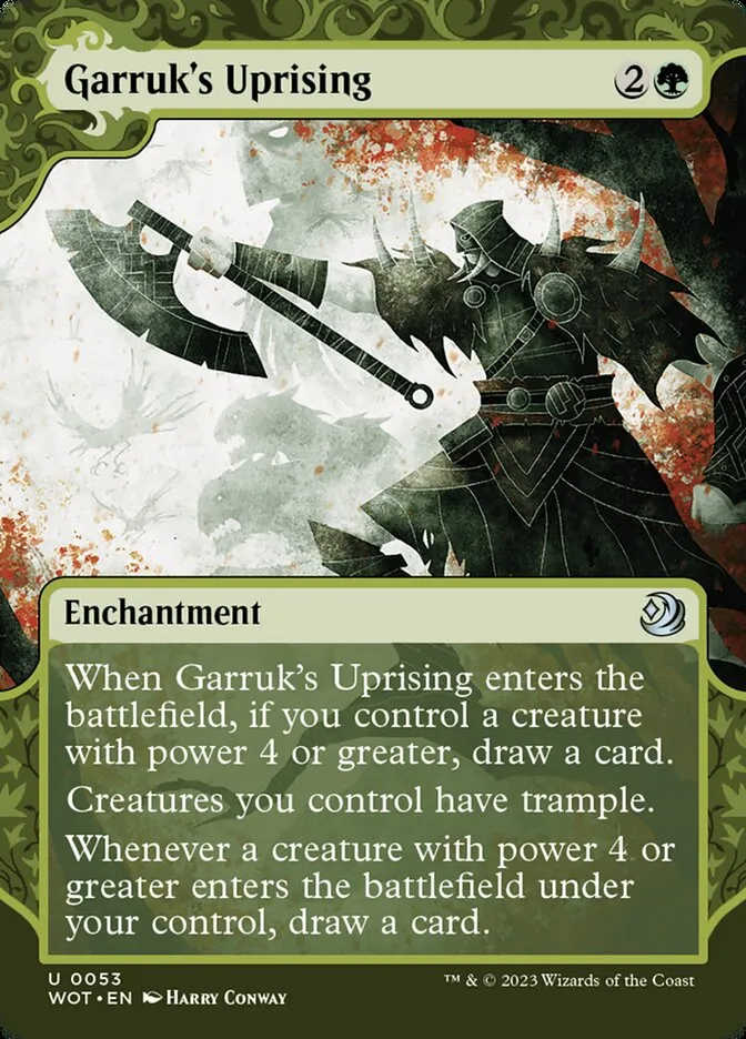 2023 Wilds of Eldraine: Enchanting Tales Garruk's Uprising #53 uncommon card image
