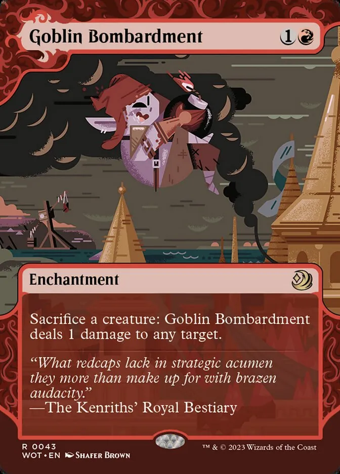 2023 Wilds of Eldraine: Enchanting Tales Goblin Bombardment #43 rare card image