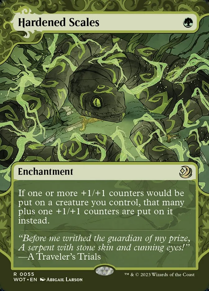 2023 Wilds of Eldraine: Enchanting Tales Hardened Scales #55 rare card image