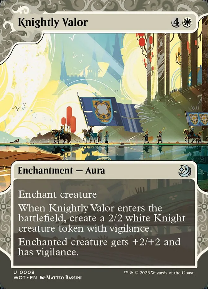 2023 Wilds of Eldraine: Enchanting Tales Knightly Valor #8 uncommon card image