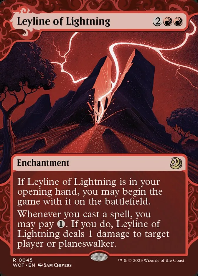 2023 Wilds of Eldraine: Enchanting Tales Leyline of Lightning #45 rare card image