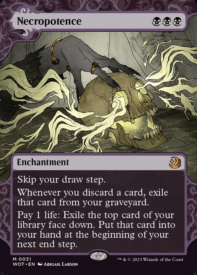 2023 Wilds of Eldraine: Enchanting Tales Necropotence #31 mythic card image