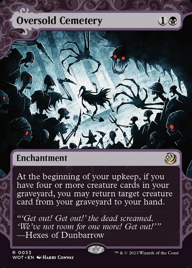 2023 Wilds of Eldraine: Enchanting Tales Oversold Cemetery #33 rare card image