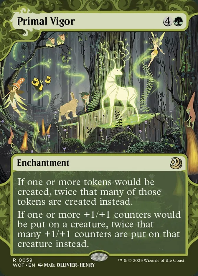 2023 Wilds of Eldraine: Enchanting Tales Primal Vigor #59 rare card image