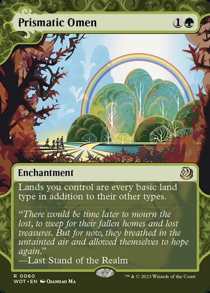 2023 Wilds of Eldraine: Enchanting Tales Prismatic Omen #60 rare card image