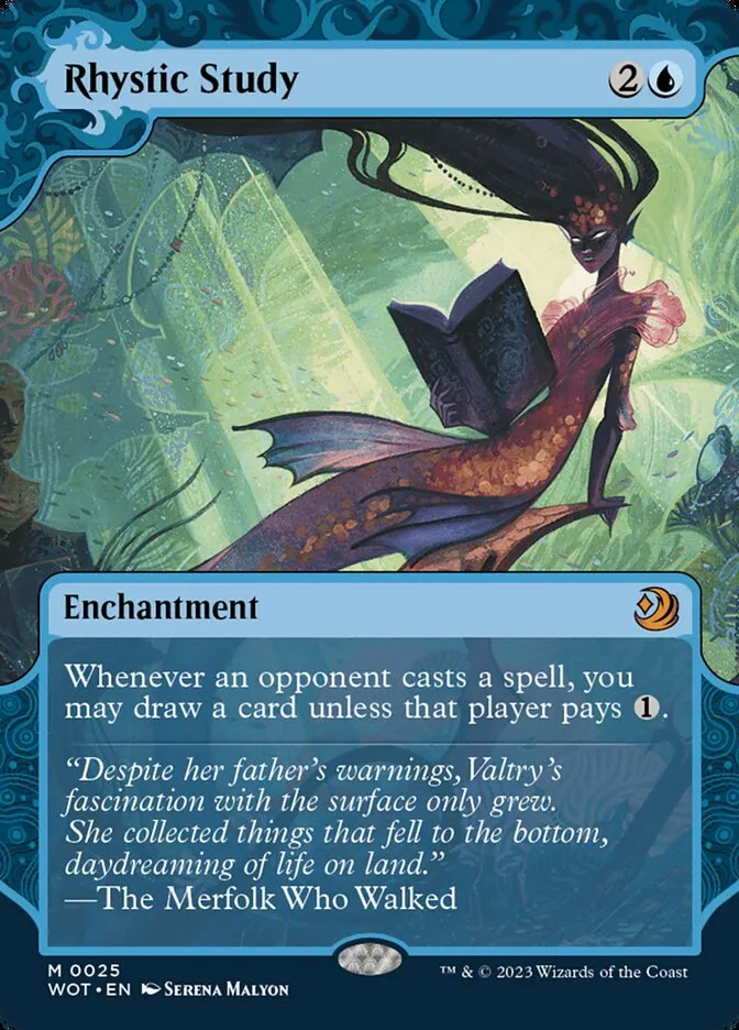 2023 Wilds of Eldraine: Enchanting Tales Rhystic Study #25 mythic card image