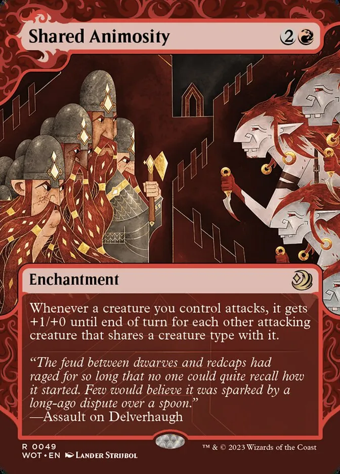 2023 Wilds of Eldraine: Enchanting Tales Shared Animosity #49 rare card image