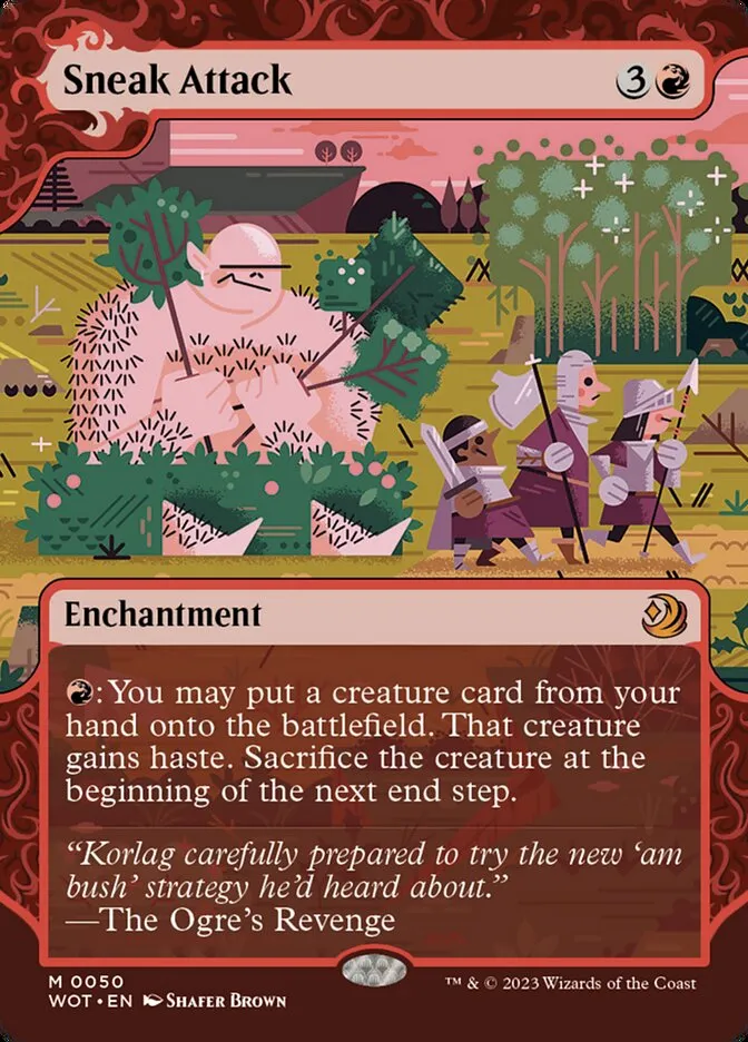 2023 Wilds of Eldraine: Enchanting Tales Sneak Attack #50 mythic card image
