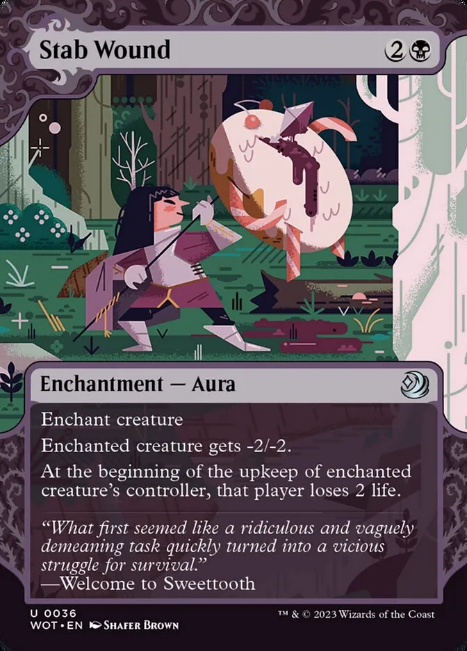 2023 Wilds of Eldraine: Enchanting Tales Stab Wound #36 uncommon card image