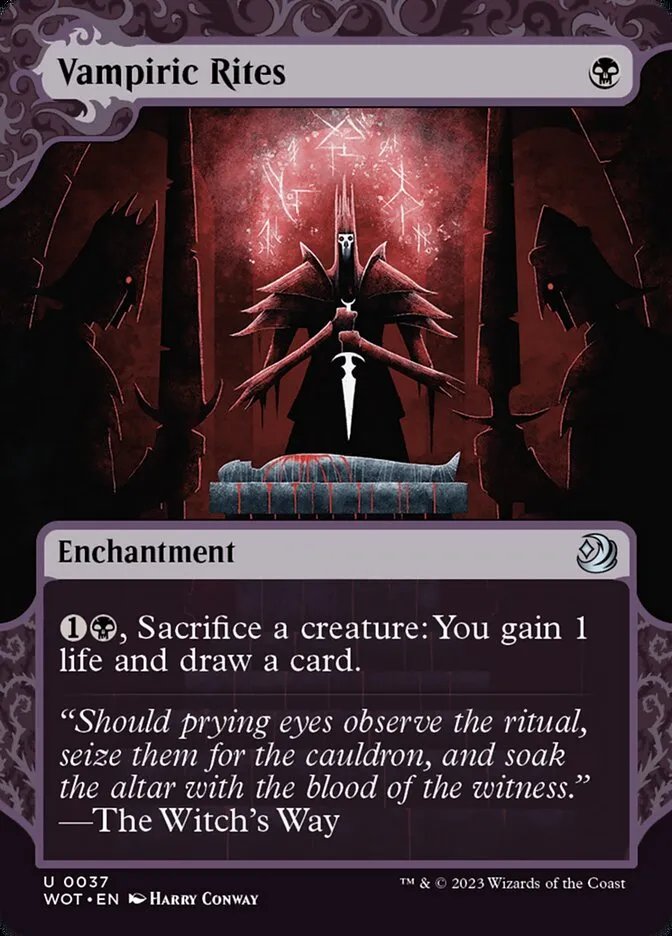 2023 Wilds of Eldraine: Enchanting Tales Vampiric Rites #37 uncommon card image
