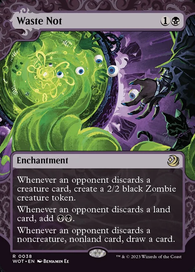 2023 Wilds of Eldraine: Enchanting Tales Waste Not #38 rare card image