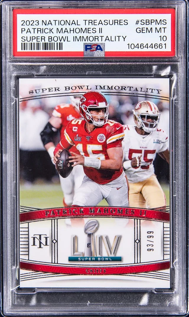 2023 National Treasures Patrick Mahomes II Super Bowl Immortality #SBPMS card image
