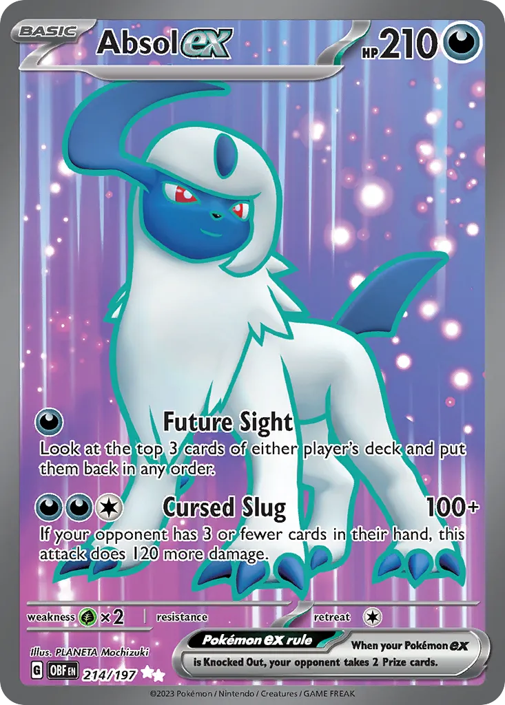 2023 Obsidian Flames Absol ex #214/197 Ultra Rare card image