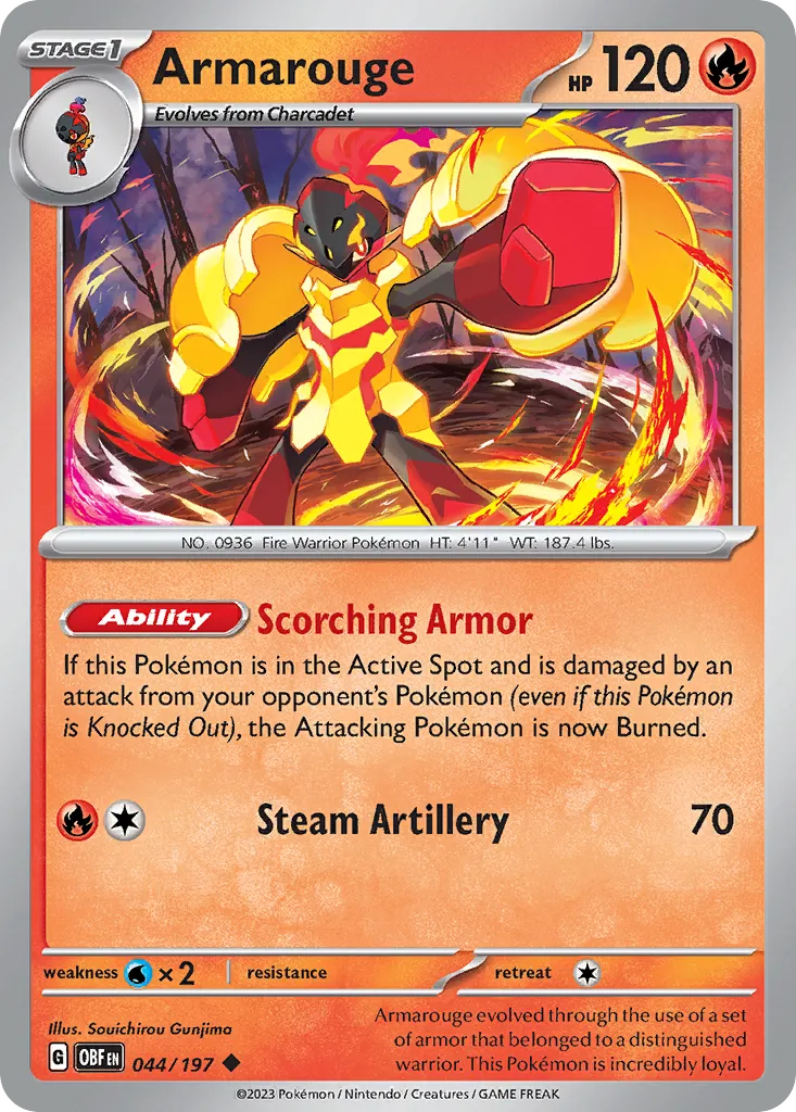 2023 Obsidian Flames Armarouge Uncommon #044/197 Uncommon card image
