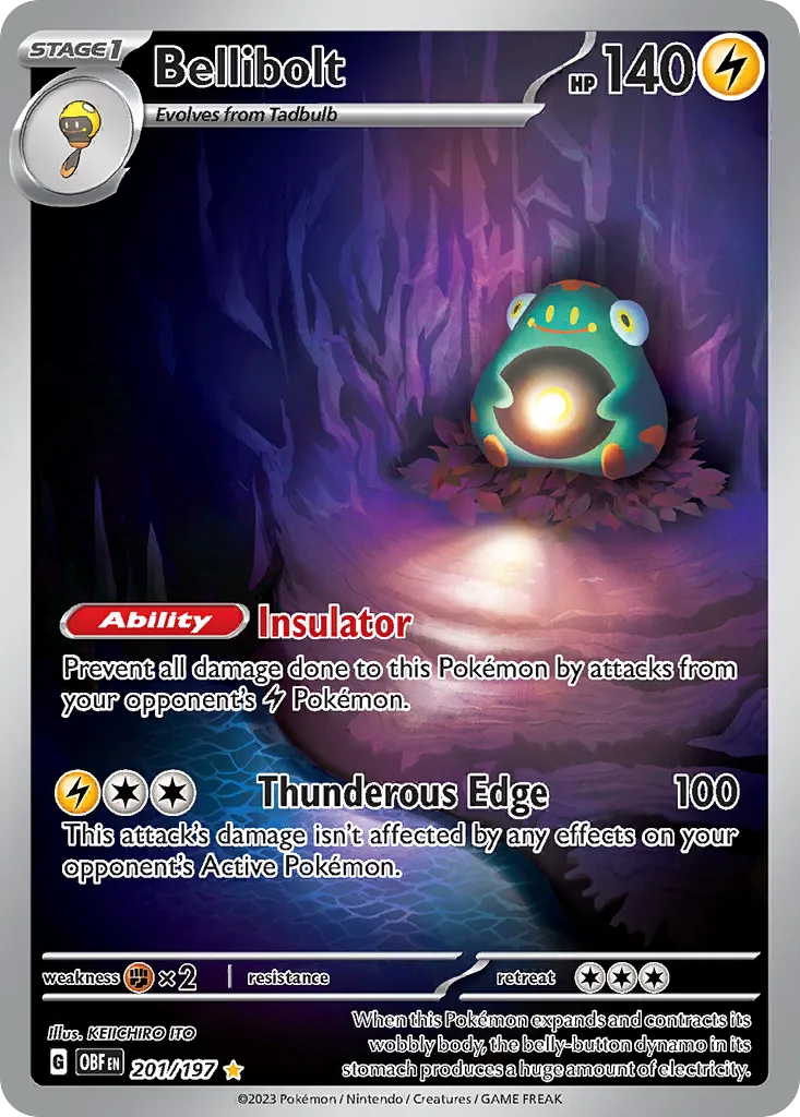 2023 Obsidian Flames Bellibolt #078/197 Uncommon card image