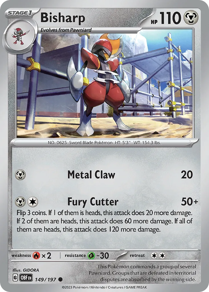 2023 Obsidian Flames Bisharp #149/197 Common card image