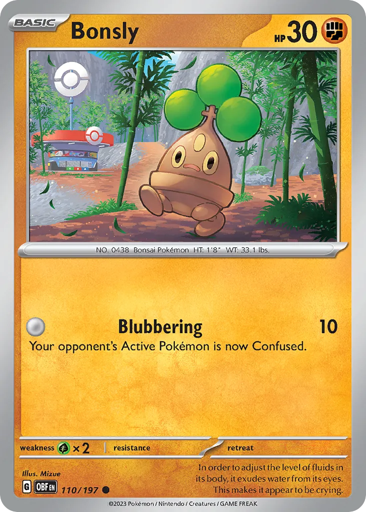 2023 Obsidian Flames Bonsly #110/197 Common card image