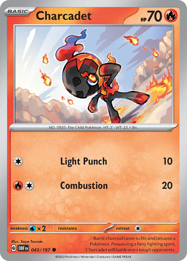 2023 Obsidian Flames Charcadet Common #043/197 Common card image