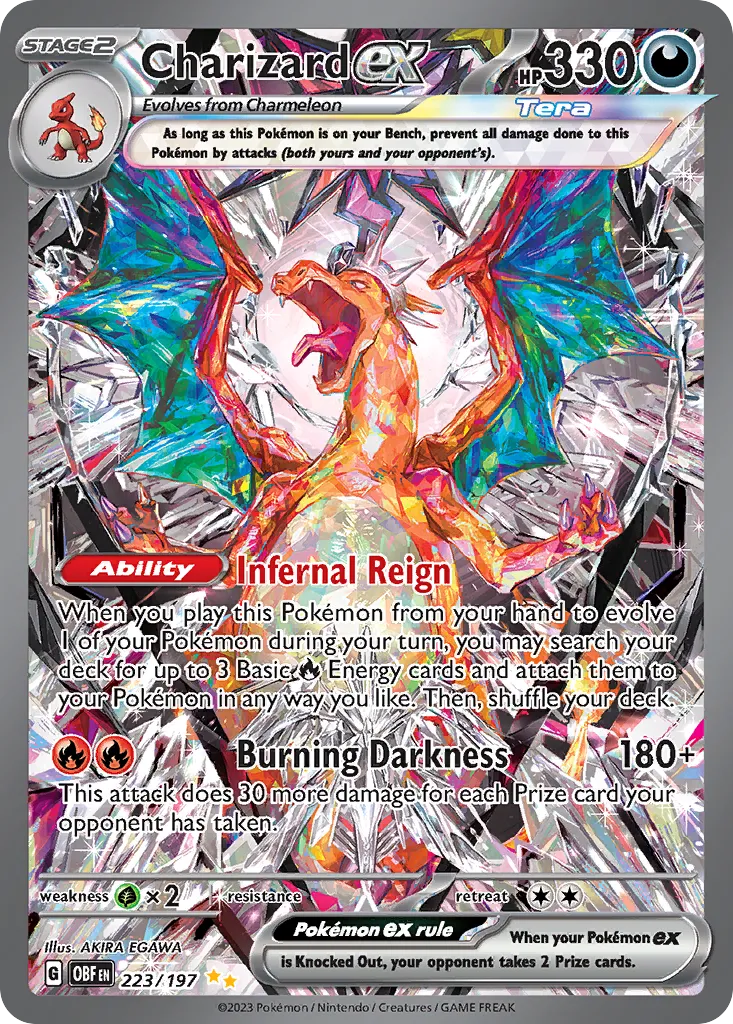 2023 Obsidian Flames Charizard ex #215/197 Ultra Rare card image
