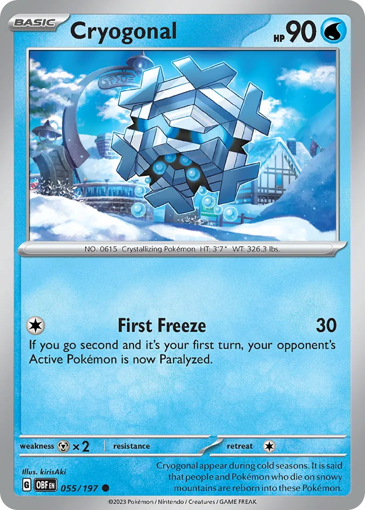 2023 Obsidian Flames Cryogonal Common #055/197 Common card image