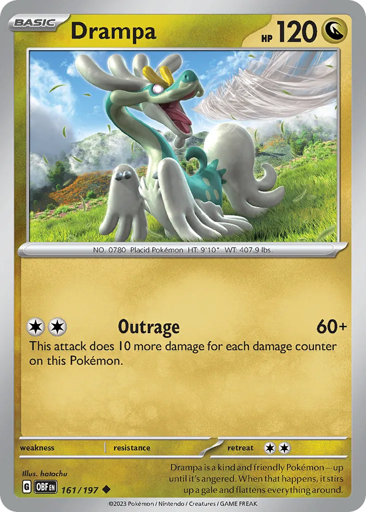 2023 Obsidian Flames Drampa #161/197 Uncommon card image