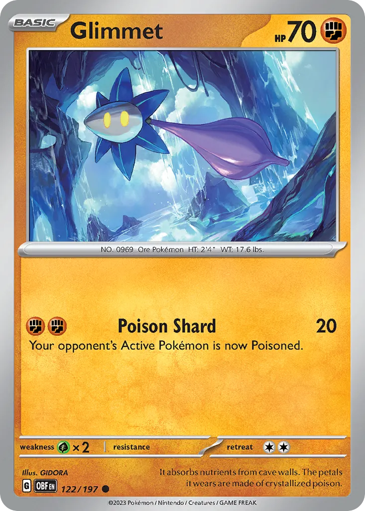 2023 Obsidian Flames Glimmet #121/197 Common card image