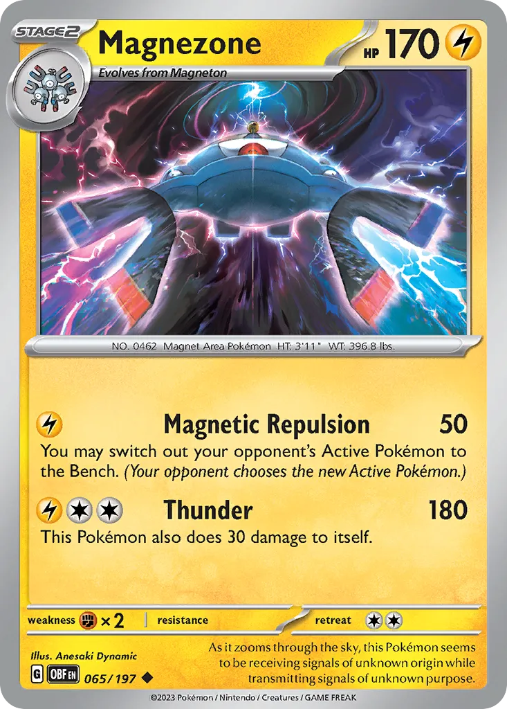 2023 Obsidian Flames Magnezone Uncommon #065/197 Uncommon card image