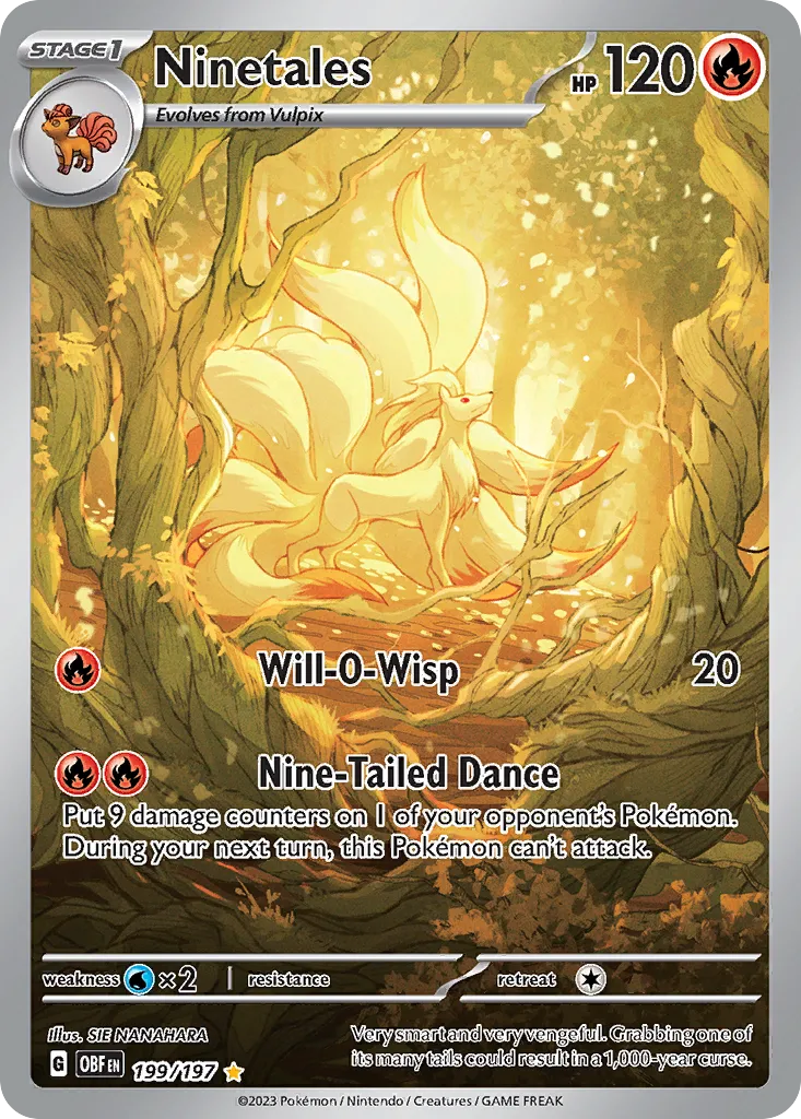 2023 Obsidian Flames Ninetales Uncommon #029/197 Uncommon card image