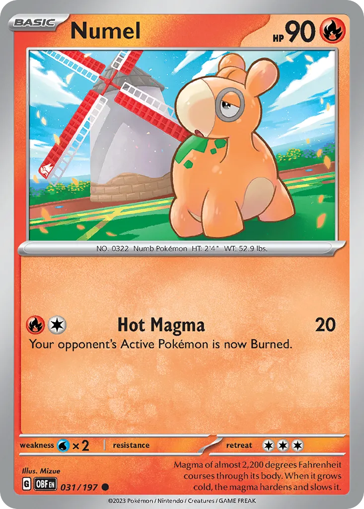 2023 Obsidian Flames Numel Common #031/197 Common card image