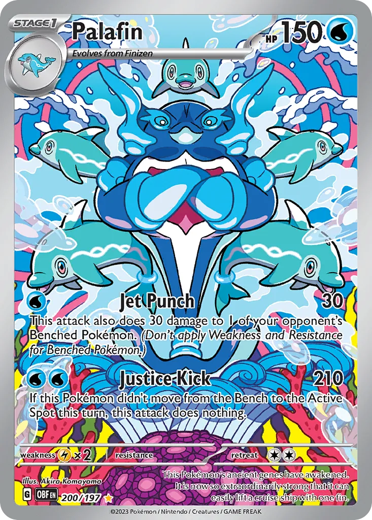 2023 Obsidian Flames Palafin #200/197 Illustration Rare card image