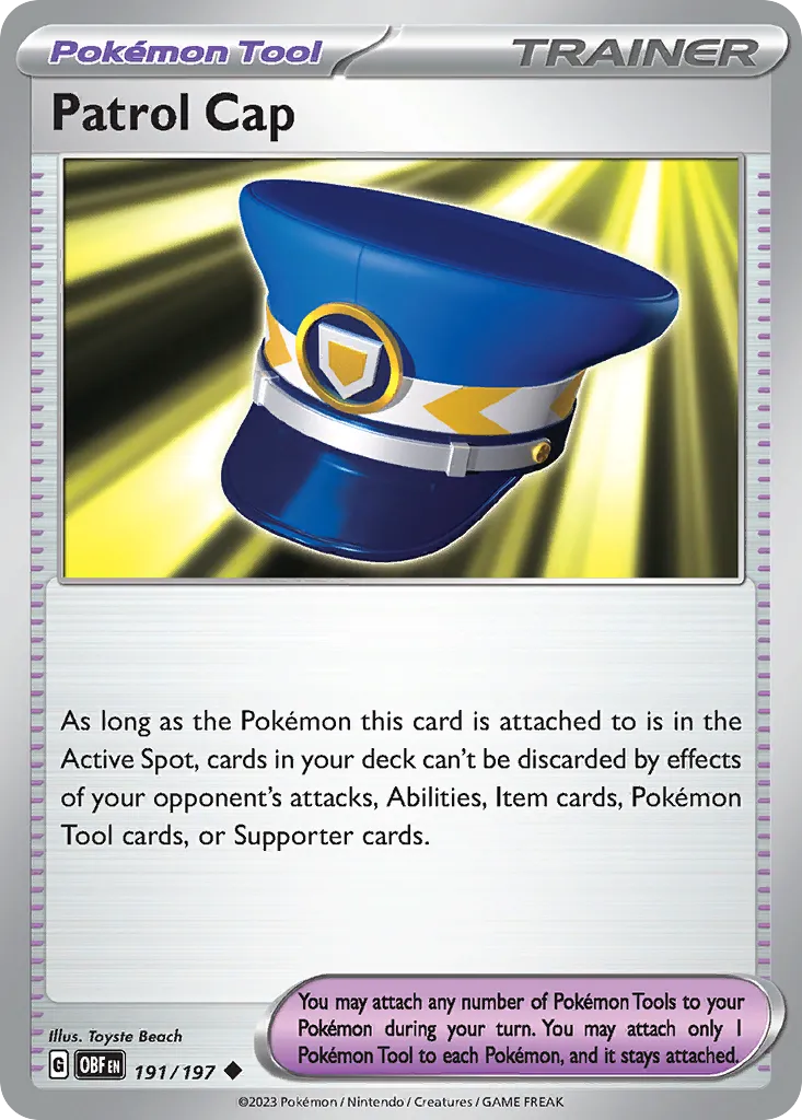 2023 Obsidian Flames Patrol Cap #191/197 Uncommon card image