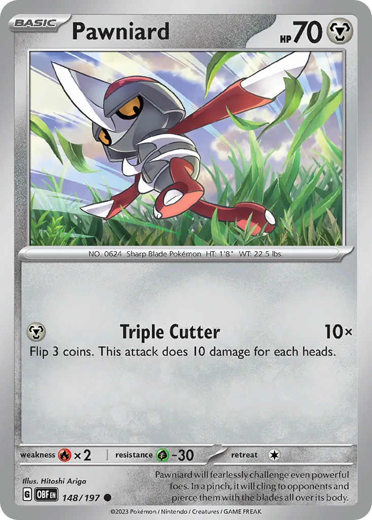 2023 Obsidian Flames Pawniard #148/197 Common card image
