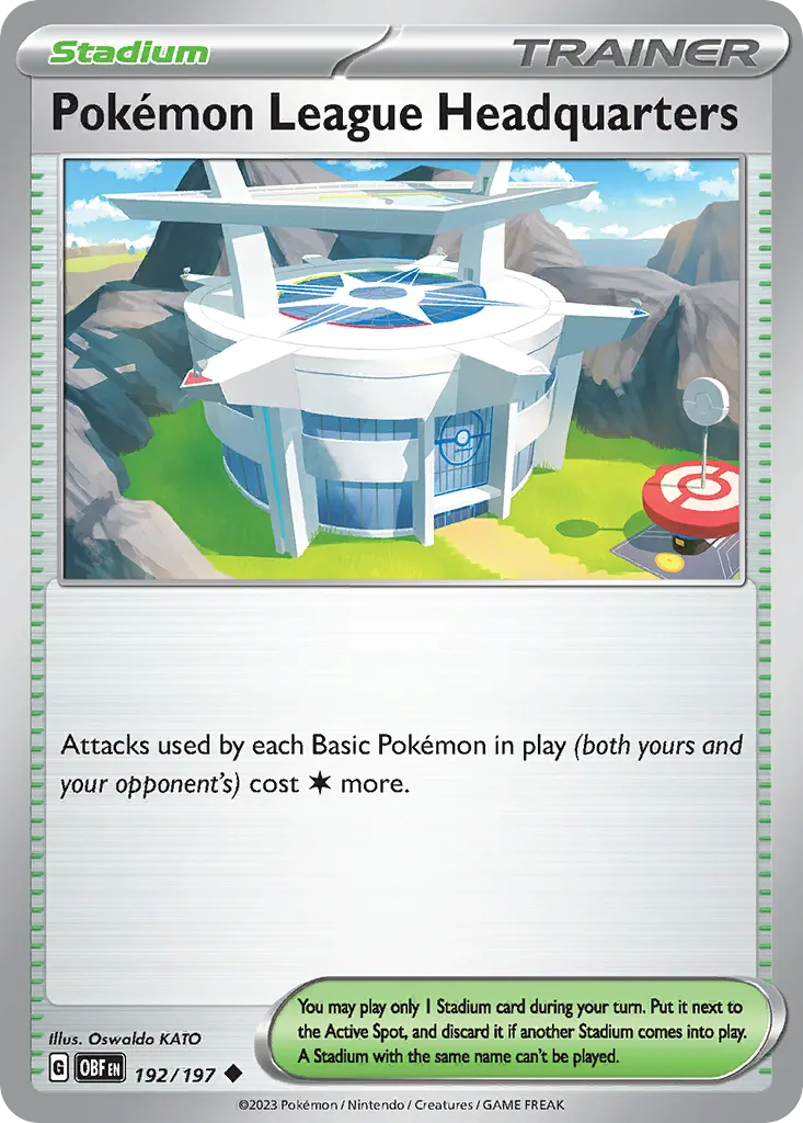 2023 Obsidian Flames Pokémon League Headquarters #192/197 Uncommon card image