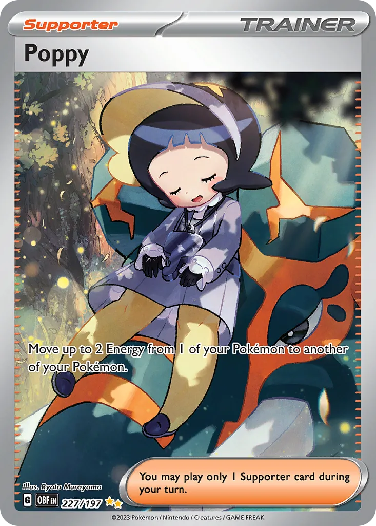 2023 Obsidian Flames Poppy #227/197 Special Illustration Rare card image