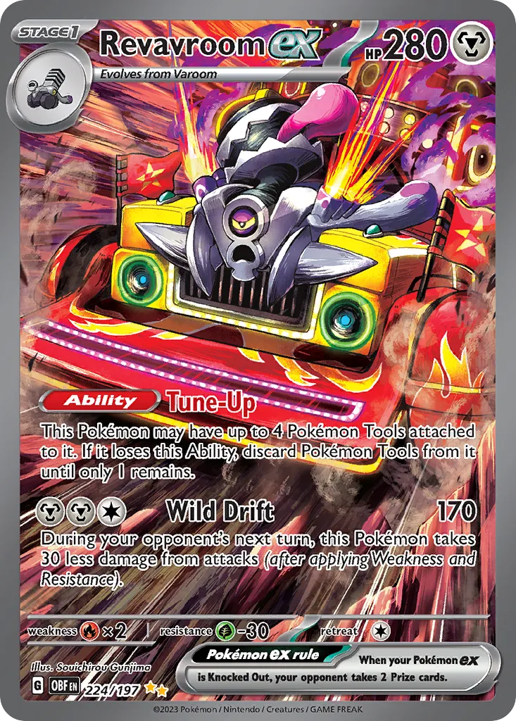 2023 Obsidian Flames Revavroom ex #156/197 Double Rare card image