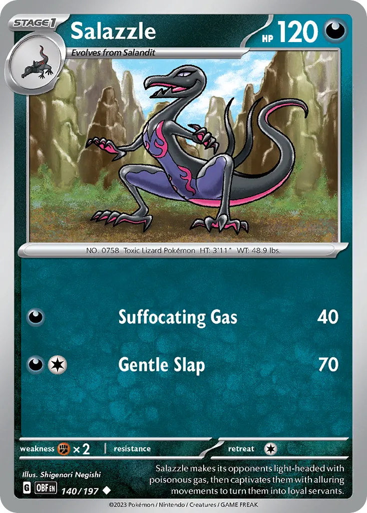 2023 Obsidian Flames Salazzle #140/197 Uncommon card image