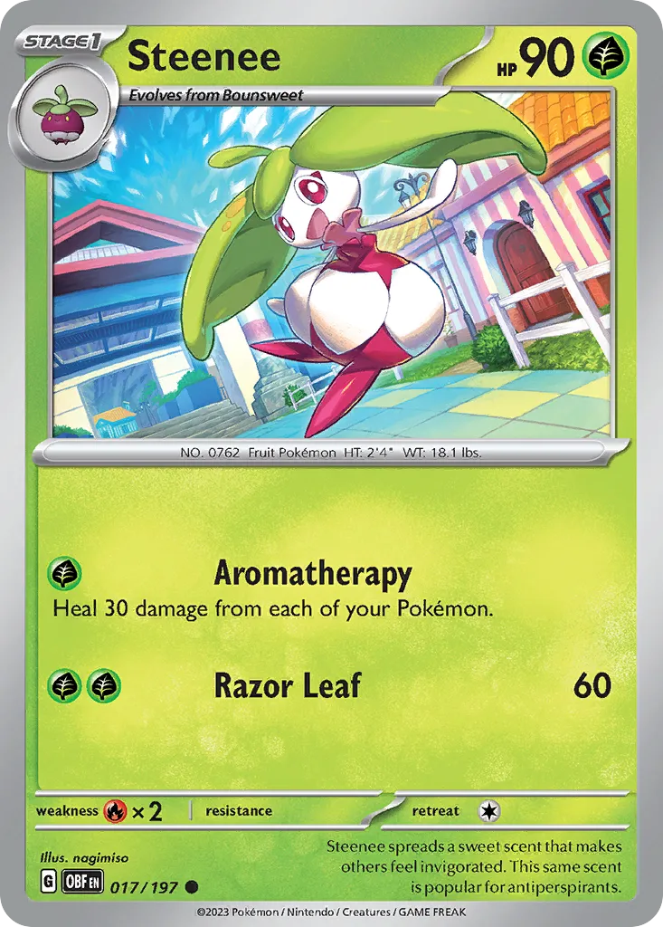 2023 Obsidian Flames Steenee Common #017/197 Common card image