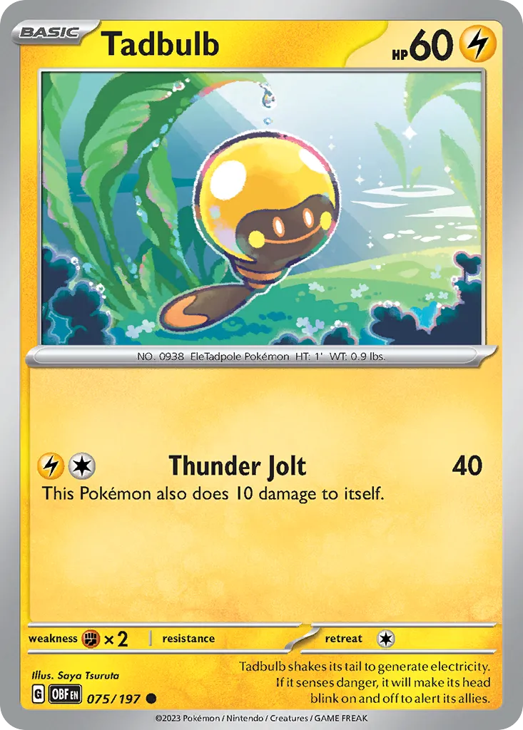 2023 Obsidian Flames Tadbulb Common #074/197 Common card image