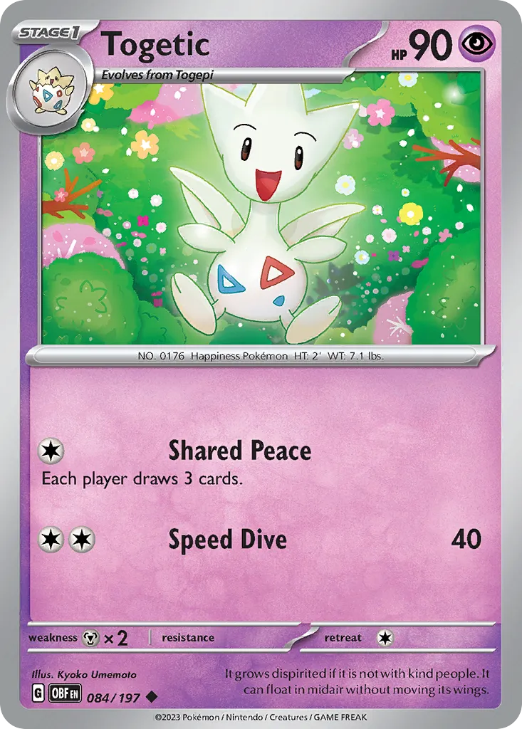 2023 Obsidian Flames Togetic Uncommon #084/197 Uncommon card image