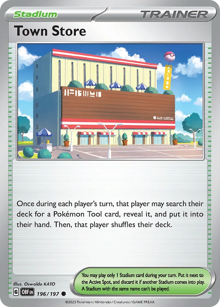2023 Obsidian Flames Town Store Common #196/197 Common card image