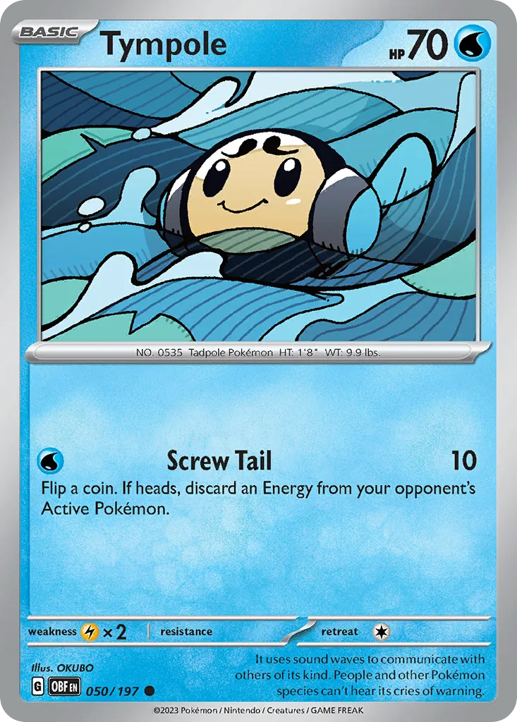 2023 Obsidian Flames Tympole Common #050/197 Common card image