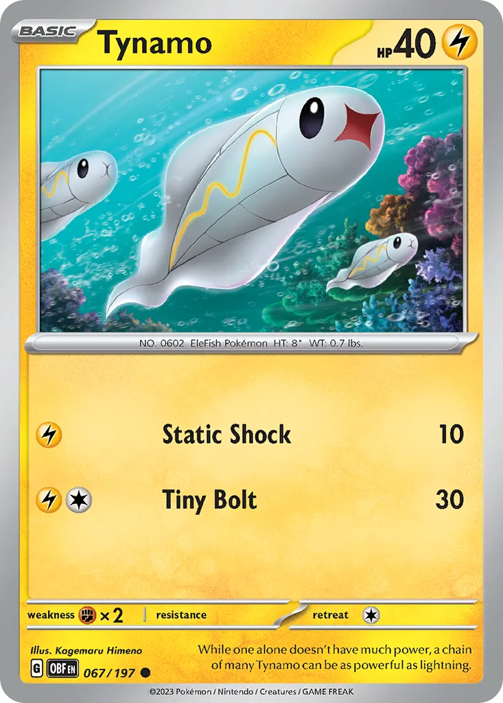 2023 Obsidian Flames Tynamo Common #067/197 Common card image