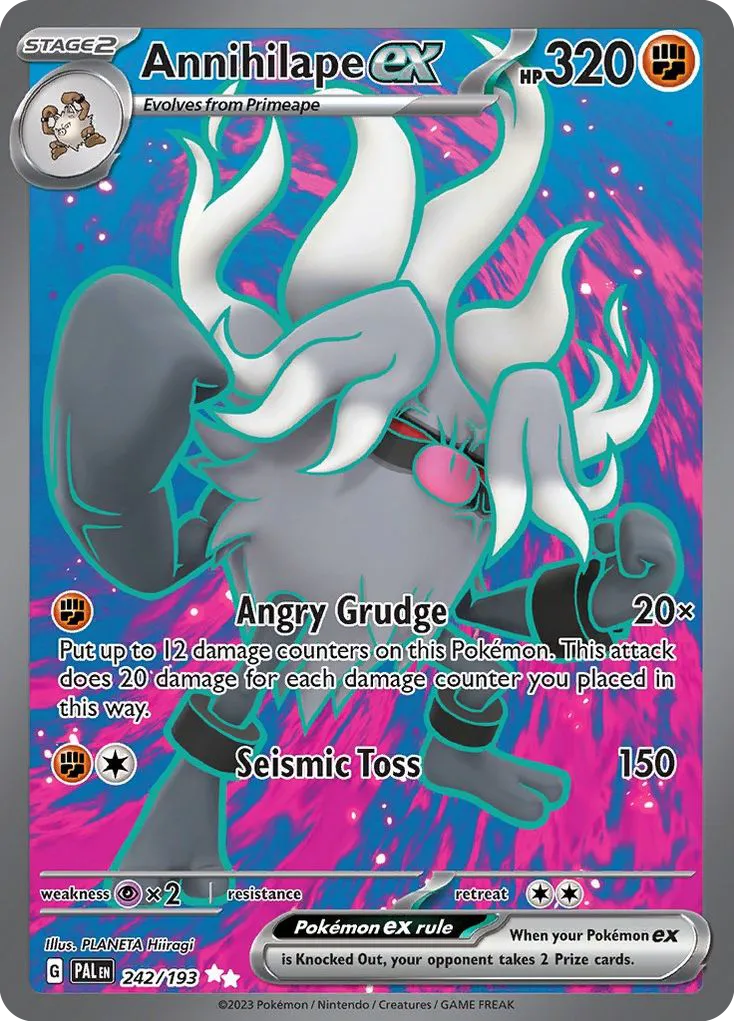 2023 Paldea Evolved Annihilape ex #242/193 Ultra Rare card image