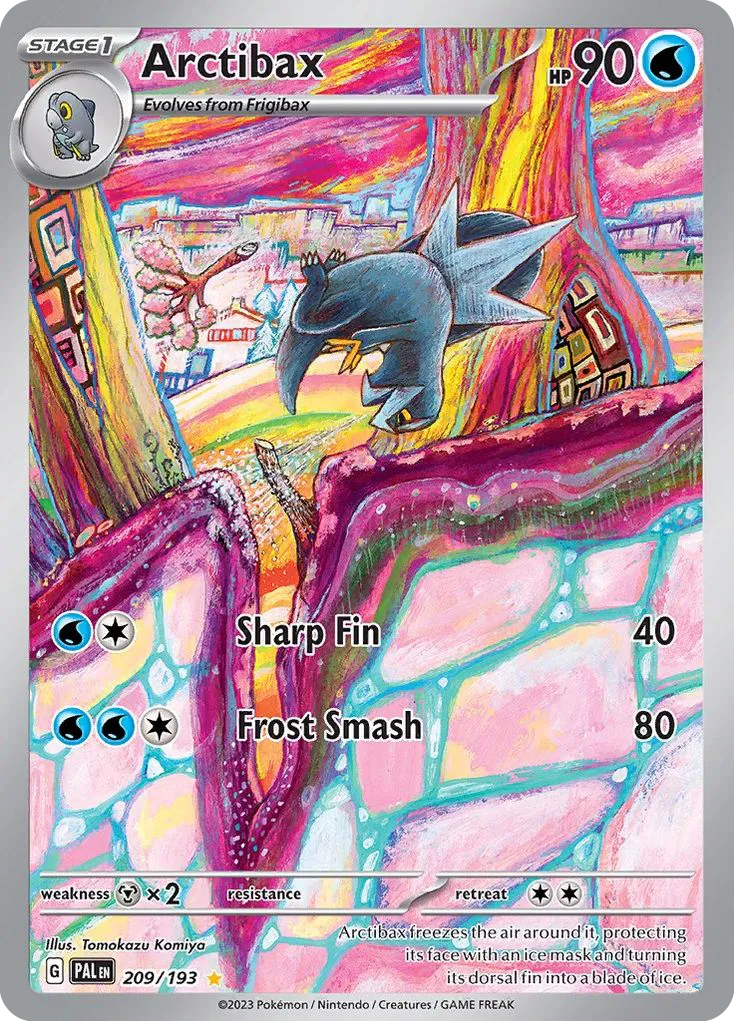 2023 Paldea Evolved Arctibax #209/193 Illustration Rare card image