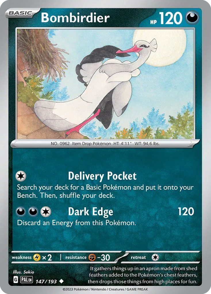 2023 Paldea Evolved Bombirdier Uncommon #147/193 Uncommon card image