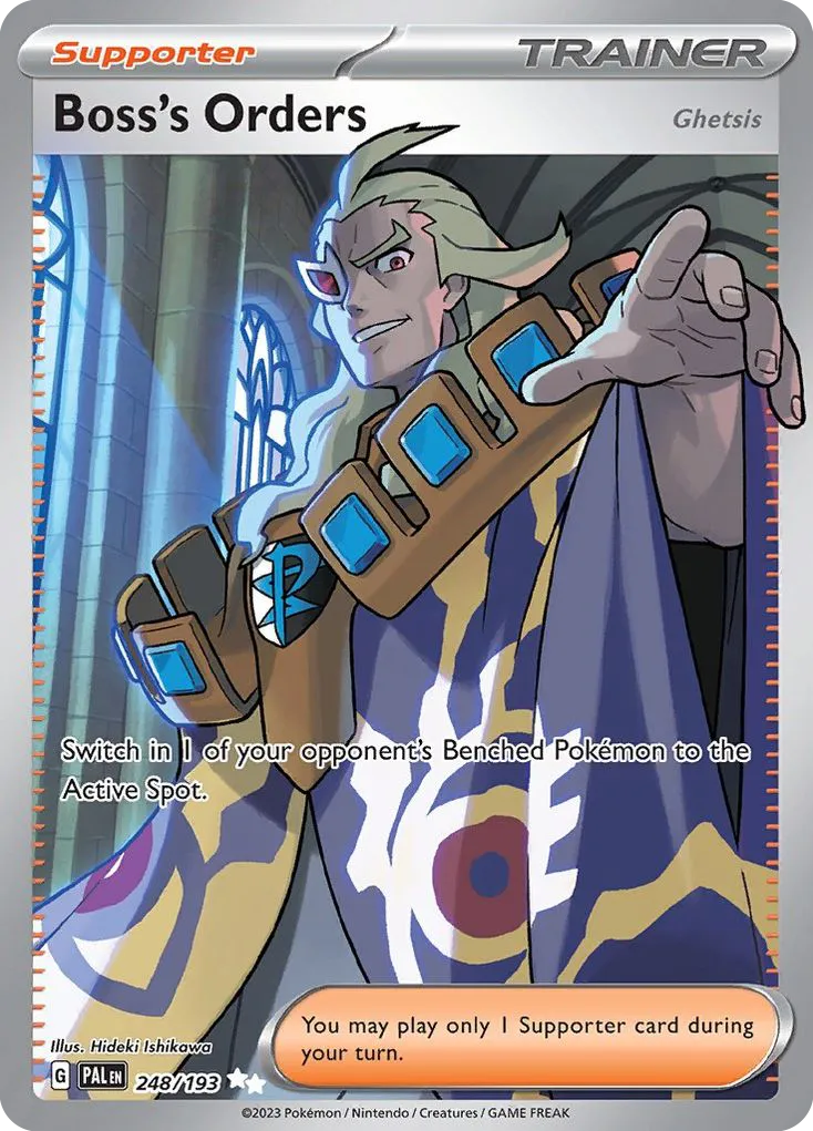 2023 Paldea Evolved Boss's Orders (Ghetsis) #172/193 Rare card image