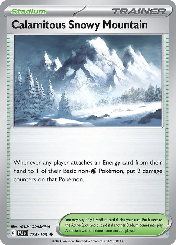 2023 Paldea Evolved Calamitous Snowy Mountain #174/193 Uncommon card image