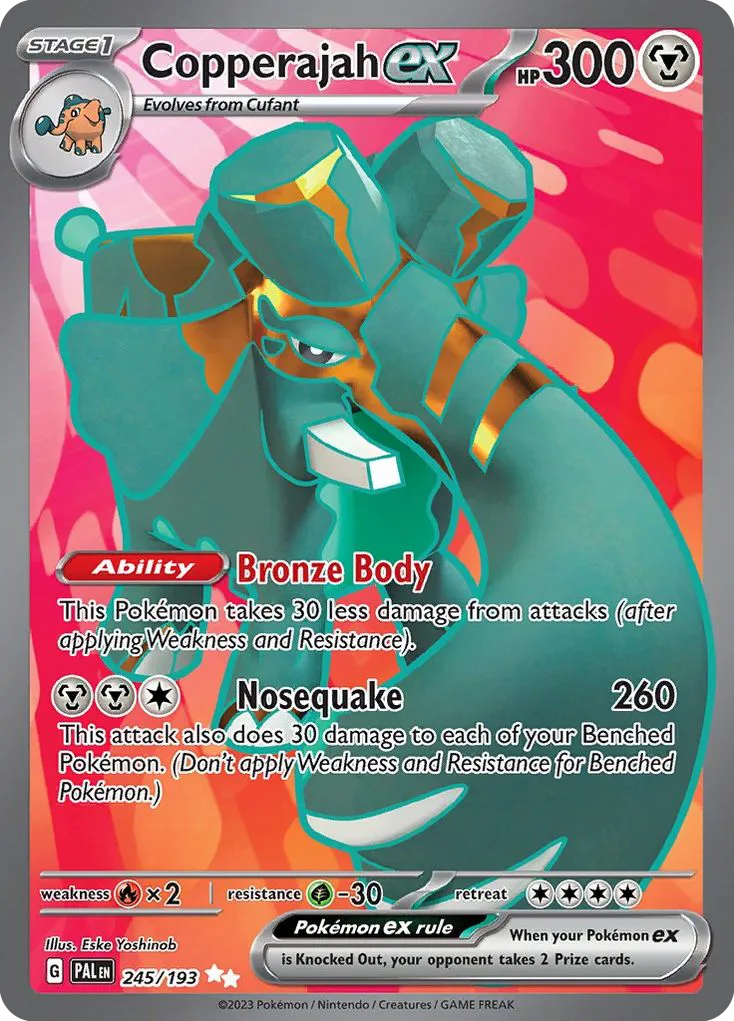 2023 Paldea Evolved Copperajah ex #150/193 Double Rare card image